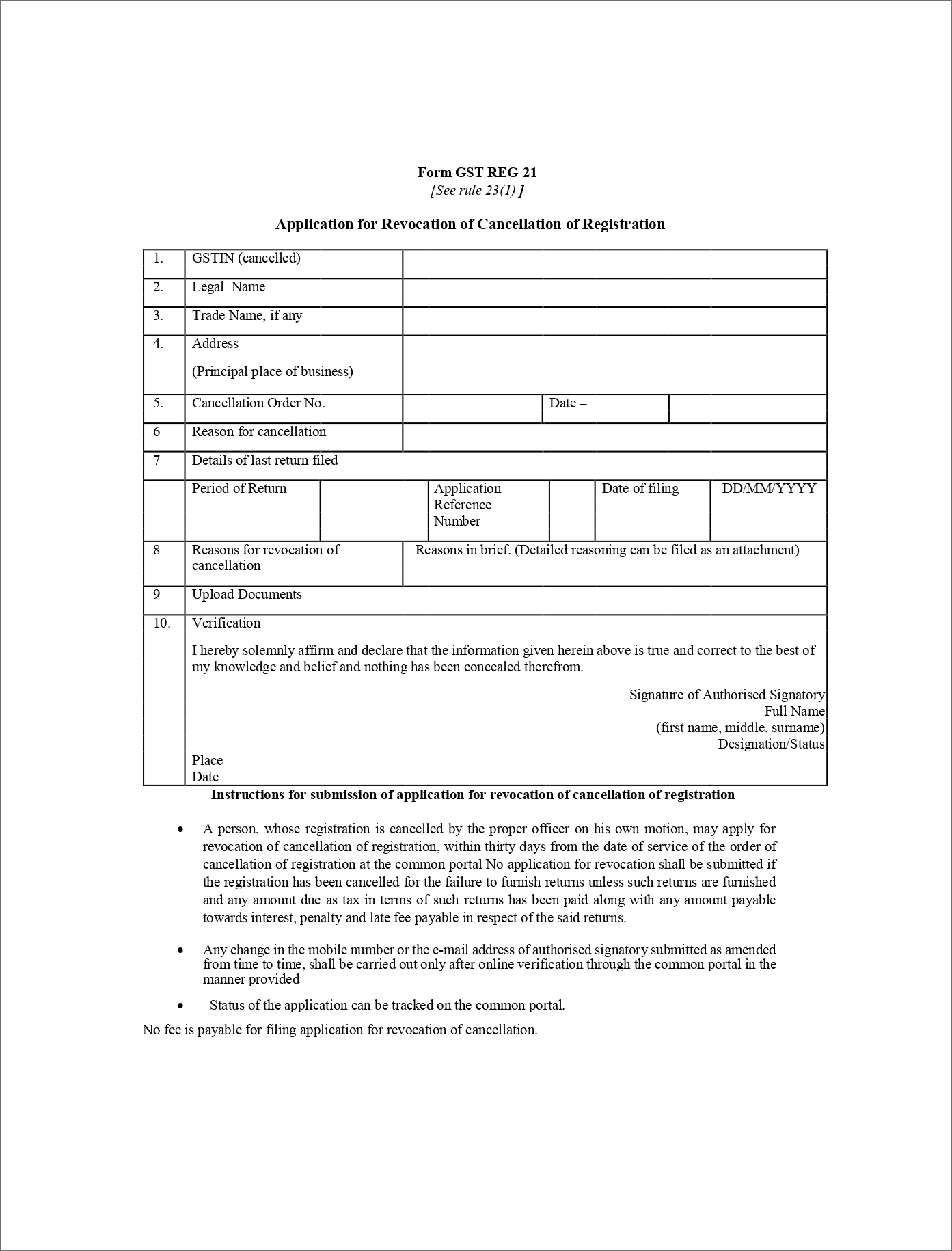 Accountwale - Revocation or Cancellation of GST Registration